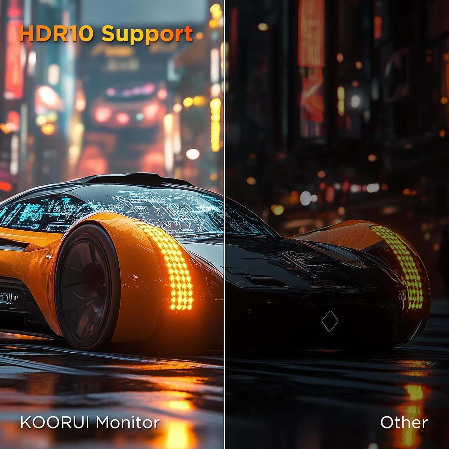 KOORUI 25 Inch Curved Gaming Monitor 240Hz FHD 1080P Computer Monitor, 1500R 1ms MPRT Display, Adaptive Sync, 90% DCI-P3,HDR, Eye Care, Tilt Adjustable, VESA 75x75mm, Black,G2511XC - Image 11