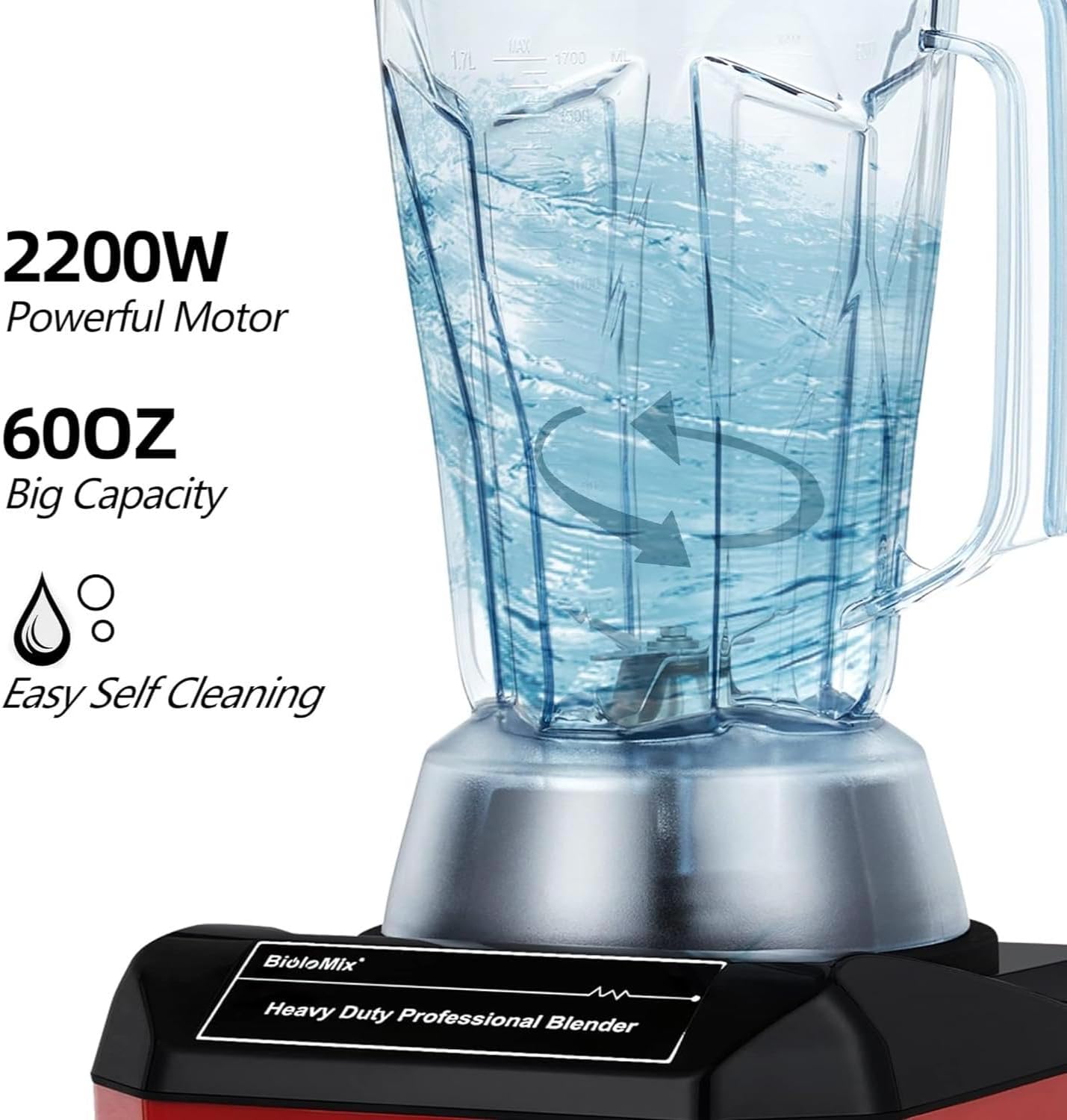 professional 2200w commercial blender with timer - Image 3