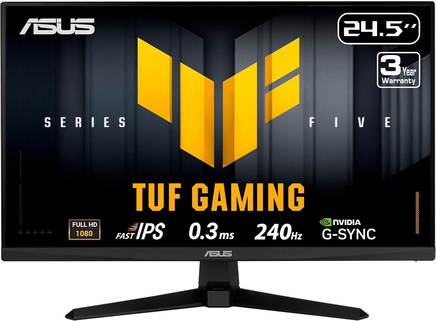 ASUS TUF Gaming Series 5 24.5” 1080P Monitor (VG259QM5A) – Full HD, Fast-IPS, 240Hz, 0.3ms, G-SYNC Compatible, FreeSync Premium, 99% sRGB, DisplayWidget, Gaming AI, 3 yr Warranty - Image 9