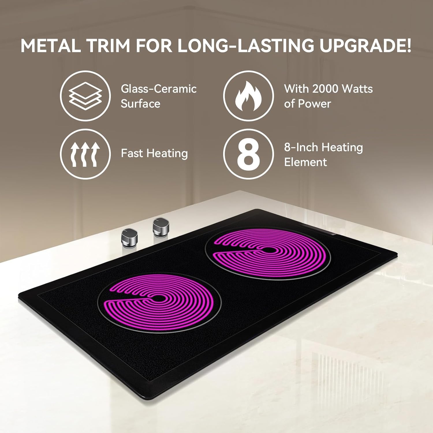 A122B Electric Slide-in Ranges, with Ceran glass-ceramic surface, Compatible with Jenn-Air Designer Series cook-tops and ranges, Black, similar to JEA8120ADB - Image 5