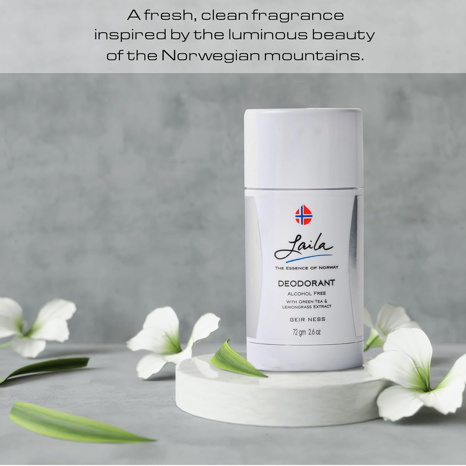 Geir Ness Laila Deodorant - With Green Tea And Lemongrass Extracts - Alcohol And Aluminum Free for Sensitive Skin - Long Lasting Fresh and Clean Scent - Image 8