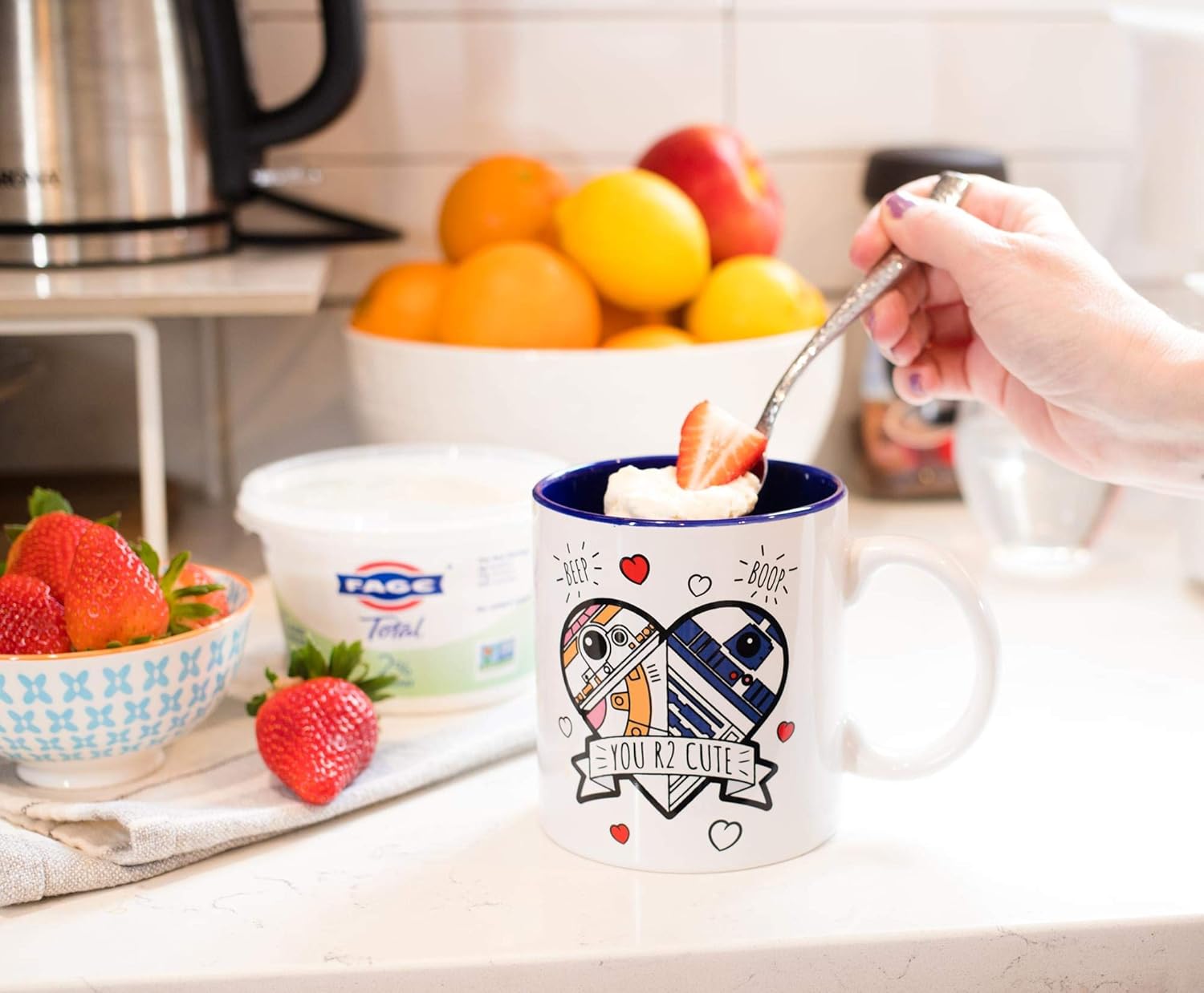 Star Wars Exclusive You R2 Cute Jumbo Ceramic Coffee Mug | R2-D2 And BB-8, Disney Kitchen Accessories | Housewares, Drinkware For Home Bar Set | Holds 20 Ounces - Image 5