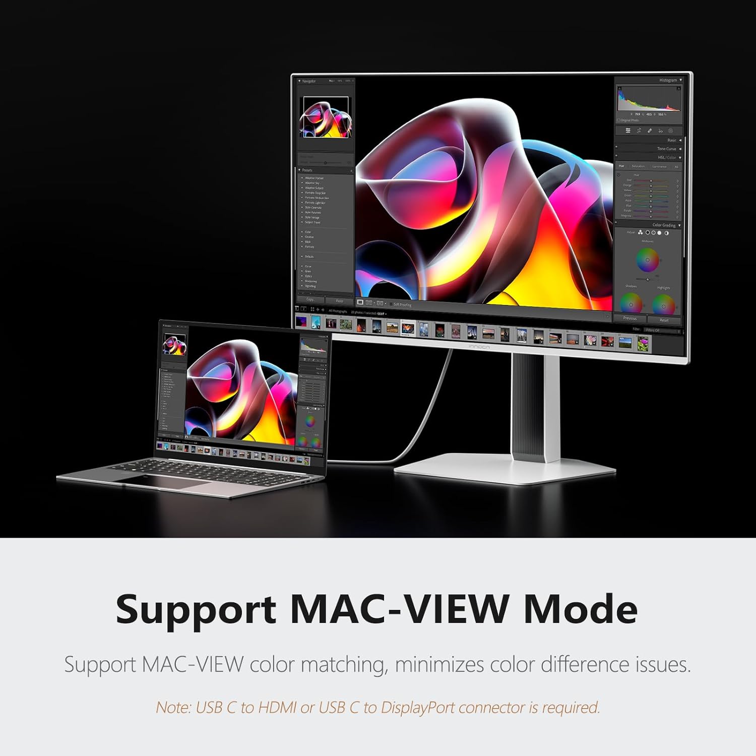 INNOCN 27" OLED 2K QHD 2560 x 1440p 500Hz Gaming Monitor, Gaming Console Ready, VRR, G-SYNC Compatible, HDR 500, 0.03ms, FPS/RTS, HDMI 2.1, DP, Speaker, Pivot Adjustable Stand - GA27M1Q - Image 6