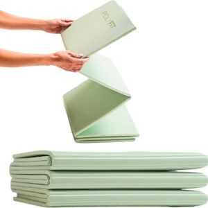 Polyfit Foldable Yoga Mat for Travel and Home Workouts – 7mm Thick – Lightweight, Packable, and Easy to Store – Folding Workout Mat for Women & Men – For Stretching, Yoga & Pilates