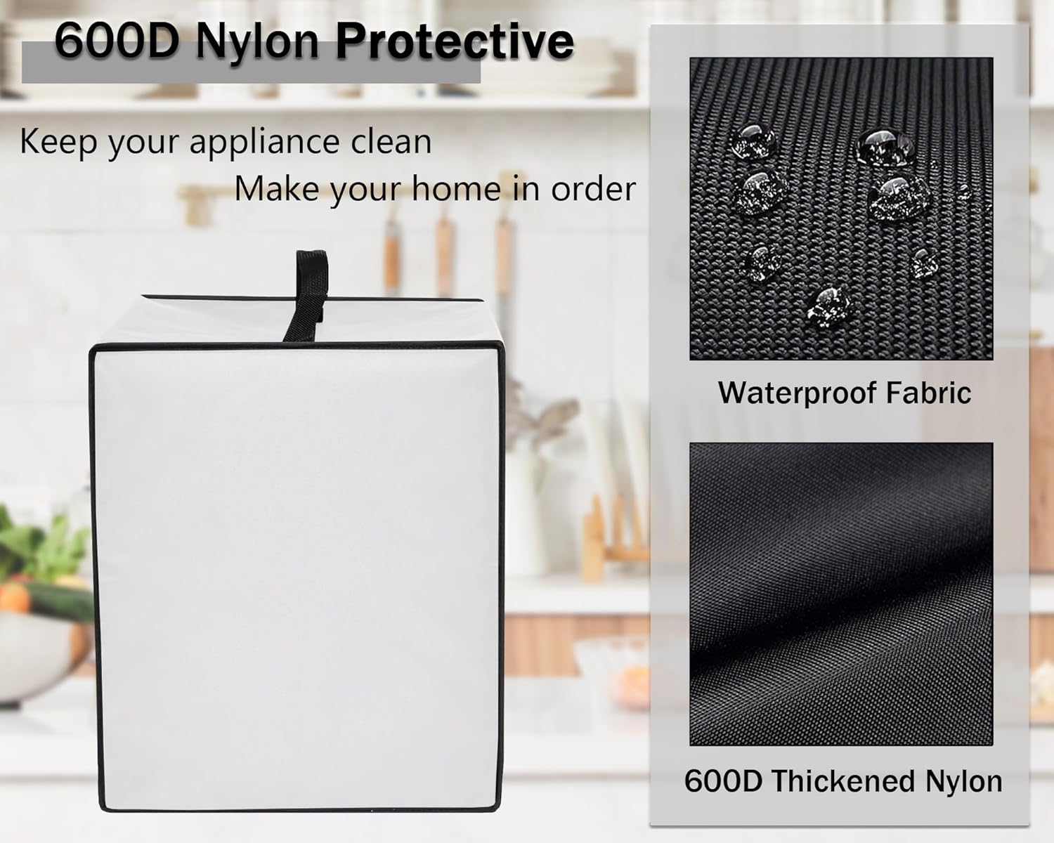 Bread Maker Machine Cover for Cuisinart Bread Maker Machine, Heavy Duty Waterproof Protective BreadMachine Cover Compatible for Cuisinart Compact and Automatic Bread MakerMachine CBK-110P1 (Grey) - Image 4