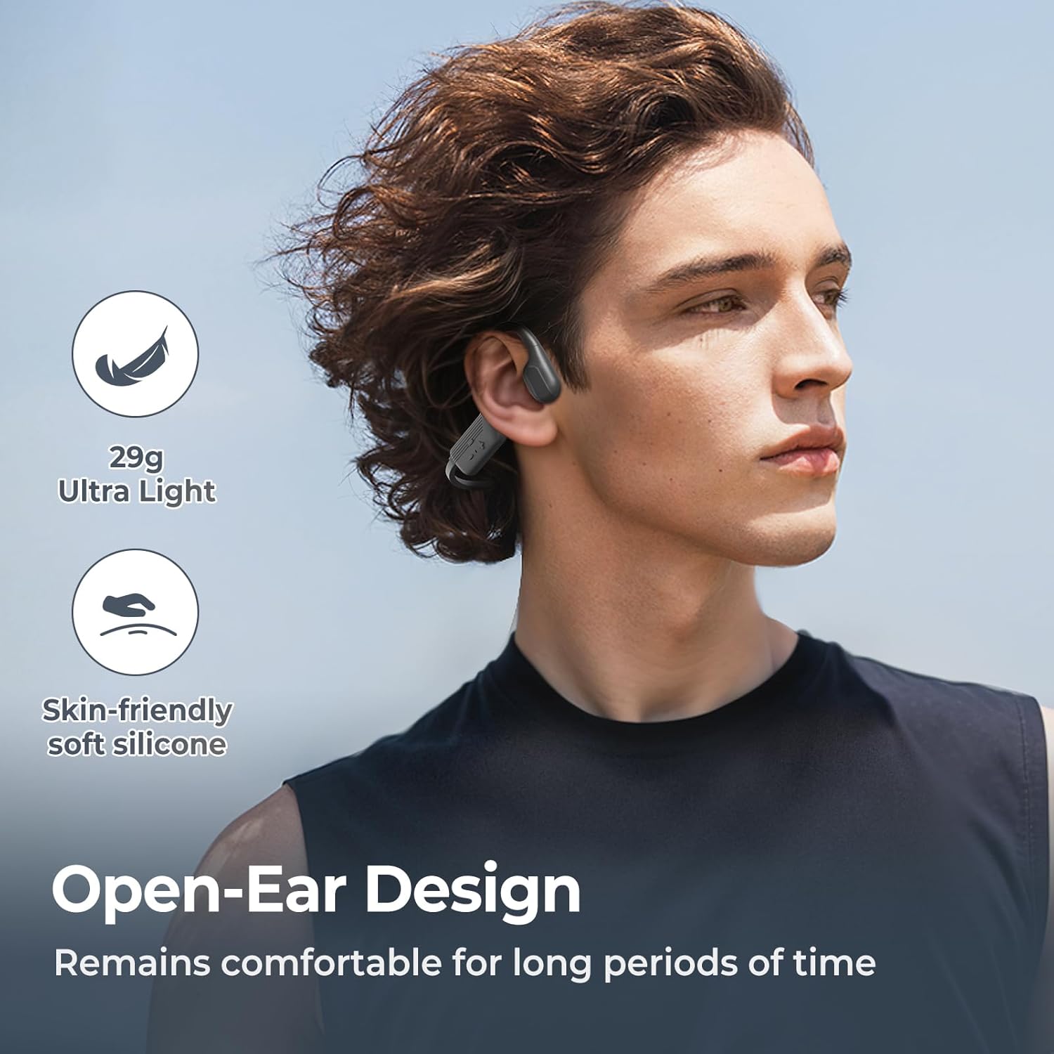 2025 New Bone Conduction Headphones, Open-Ear Wireless Bluetooth 5.4 Swimming Headphones, 32G Memory Sports Earbuds, 10Hrs Playtime,IP68 Waterproof Earbuds for Sports, Running, Cycling - Image 5