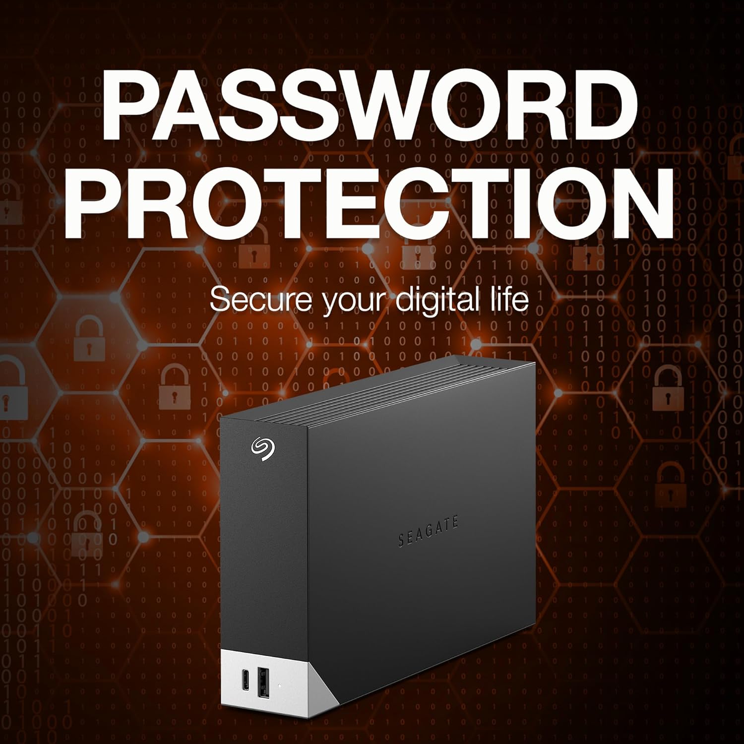 Seagate One Touch Hub 18TB External Hard Drive Desktop HDD – USB-C and USB 3.0 port, for Computer ,Workstation PC Laptop Mac (STLC18000400) - Image 7