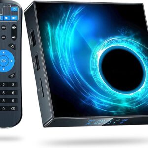 Android TV Box 4GB RAM 128GB ROM, 2025 Android TV Box 10.0 with Max Storage, 4K 6K Smart Box Allwinner H616 3D H.265 2.4G/5G Dual-Band Wi-Fi Bluetooth 100M Ethernet Smart Box for TV