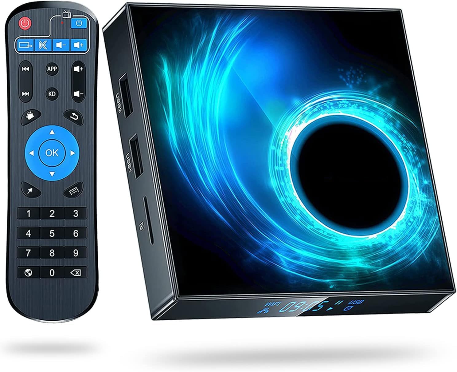 Android TV Box 4GB RAM 128GB ROM, 2025 Android TV Box 10.0 with Max Storage, 4K 6K Smart Box Allwinner H616 3D H.265 2.4G/5G Dual-Band Wi-Fi Bluetooth 100M Ethernet Smart Box for TV