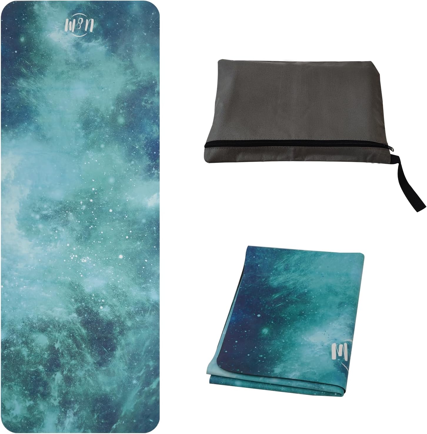 U&M 72'' x 27'' Travel Yoga Mat 1.5mm Thick - Non-Slip Natural Rubber Base & Suede Mat,Natural Rubber Yoga Mat Can be used as a cover layer for studio mats,For All Types of Yoga