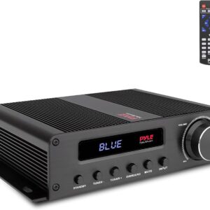 Pyle Wireless Bluetooth Home Audio Amplifier – 100W 5 Channel Home Theater Power Stereo Receiver, Surround Sound w/ HDMI, AUX, FM Antenna, Subwoofer Speaker Input, 12V Adapter, Black – PFA540BT