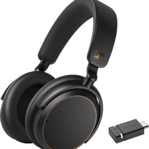 Sennheiser ACCENTUM Wireless Special Edition – ACCENTUM Headphones and BTD 600 Bluetooth Dongle – 50-Hour Battery Playtime, Hybrid ANC, Dongle with USB-A/USB-C Adapter – Black/Copper, 700427