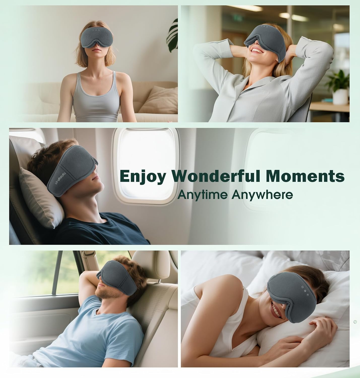 Sleep Mask with Headphones Bluetooth 5.4,LC-dolida 2025 New 3D Bluetooth Sleep Mask Headphones with Soft Bamboo Cotton for Side Sleepers Women Men, Sustainable Luxury for Better Sleep - Image 8