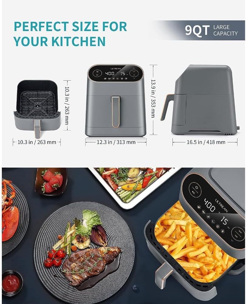 Extra-Large 9-Quart 6-in-1 Air Fryer Oven with LCD Touch Control - Image 6