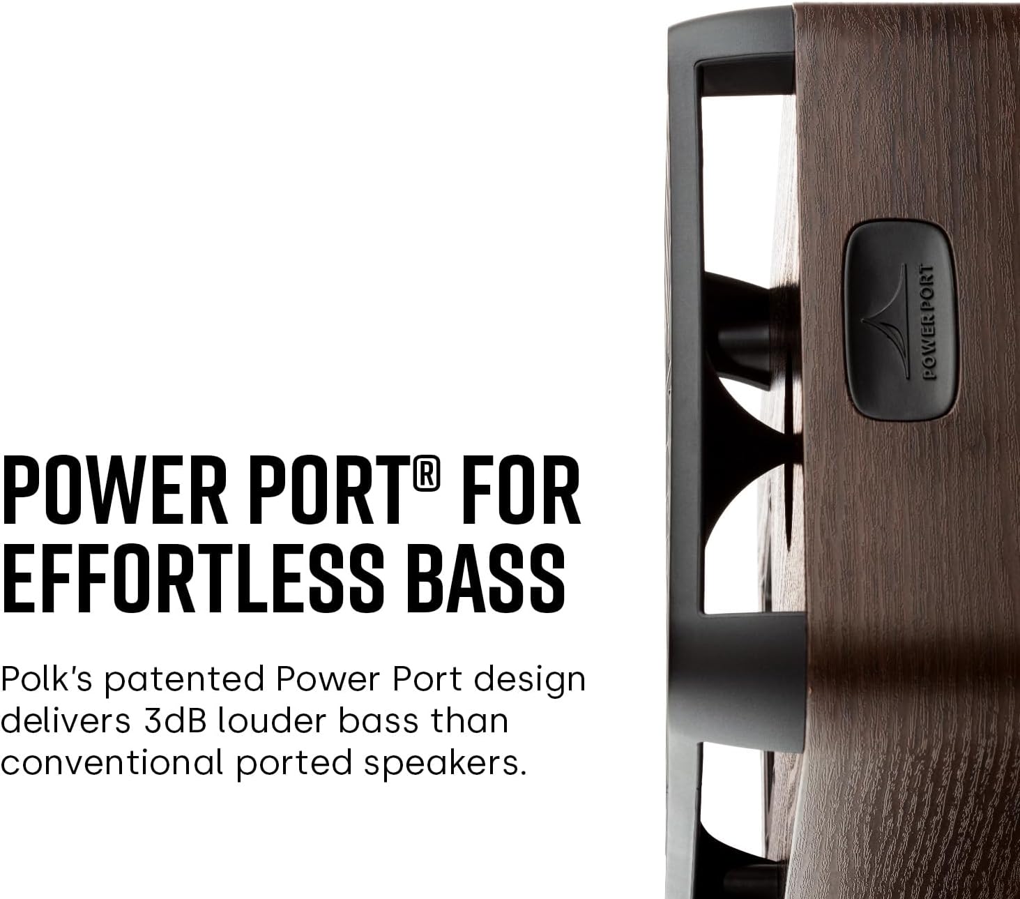 Polk Signature Elite ES10 Surround Sound Speakers - Hi-Res Audio Certified, Dolby Atmos & DTS:X Compatible, 1" Tweeter & 4" Woofer, Power Port Technology for Bass (Pair, Contemporary Walnut) - Image 4