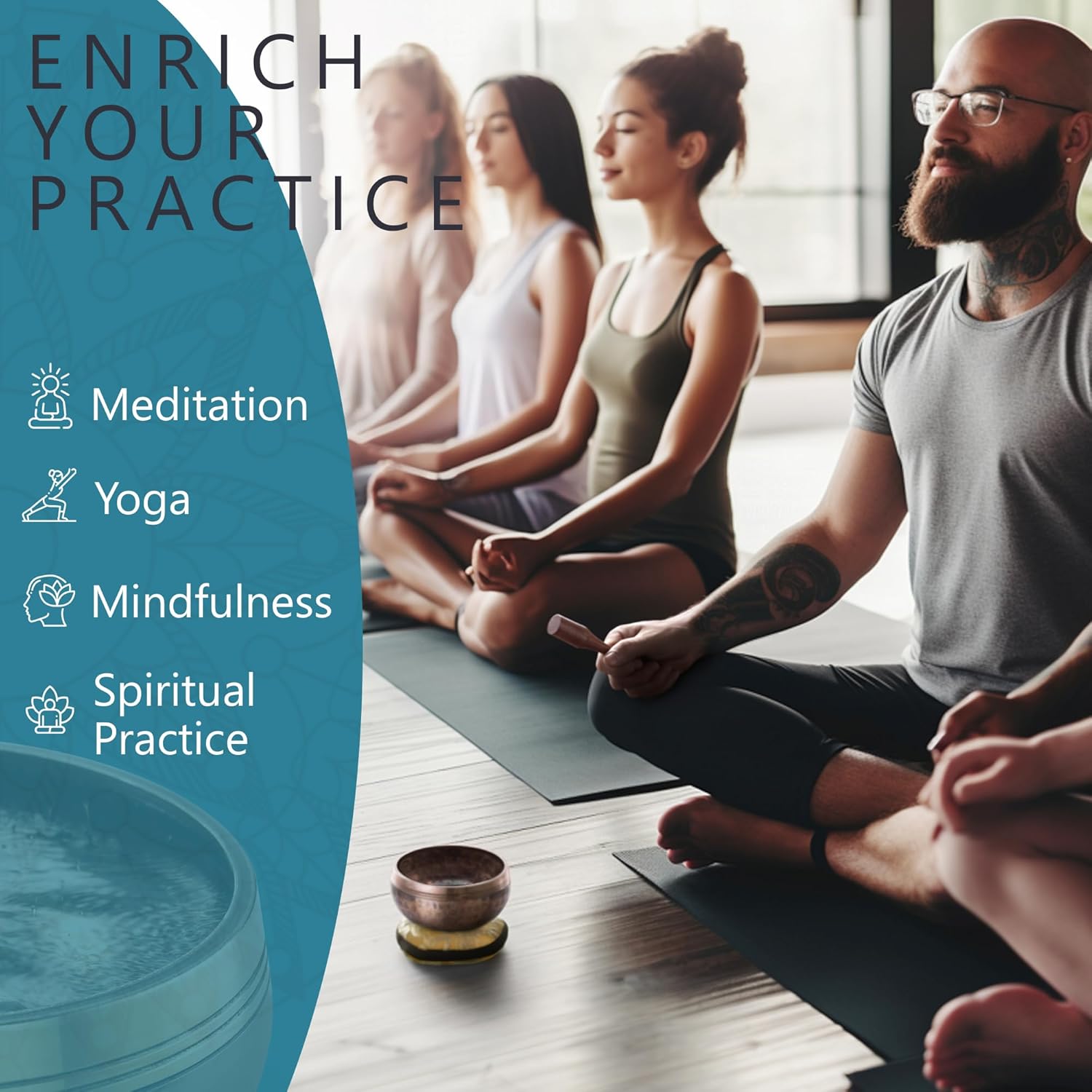 Tibetan Singing Bowl Set with Case – Authentic Plain Design – Meditation Bowl & Sound Bowl with Cushion, Mallet & Guide – Ancient Himalayan Meditation Tools – Vibrational Healing Instruments - Image 9