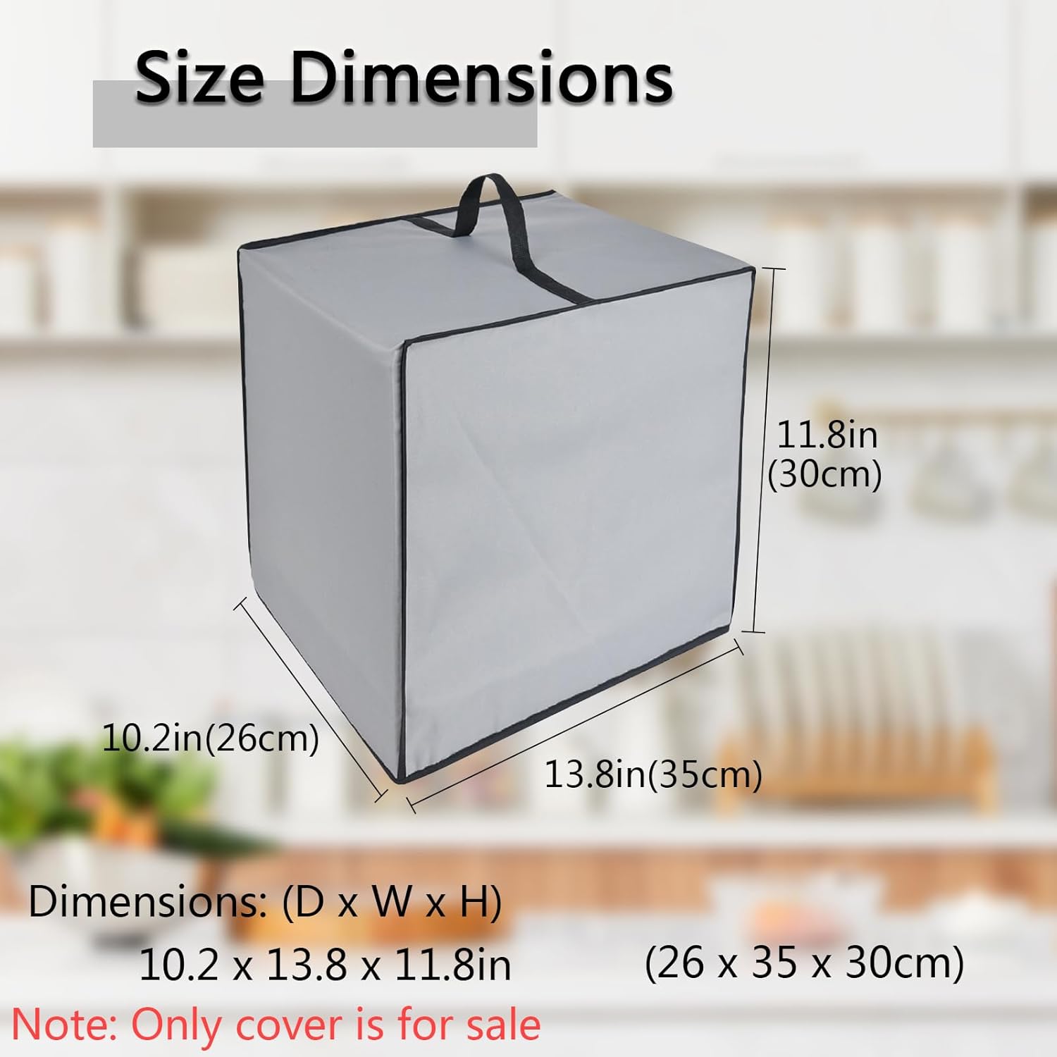 Bread Maker Machine Cover for Cuisinart Bread Maker Machine, Heavy Duty Waterproof Protective BreadMachine Cover Compatible for Cuisinart Compact and Automatic Bread MakerMachine CBK-110P1 (Grey) - Image 3