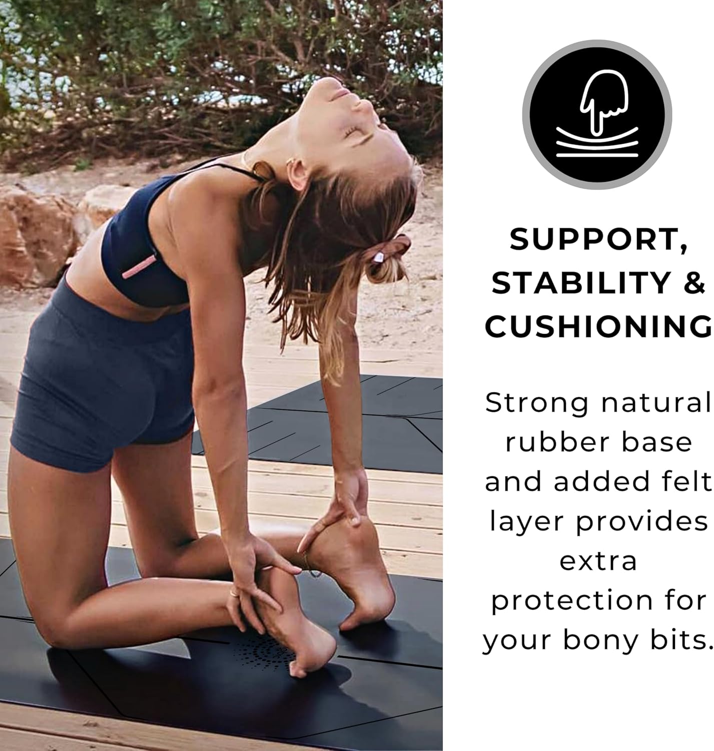 Plyopic. Ultra-Grip Pro Yoga Mat – EXTREME Non-Slip Performance - Dry Grip & Wet Grip - Alignment Lines - Comfortable & Sweat Resistant - For Yoga, Pilates, Exercise, Workout, Bikram & Hot Yoga - Image 4