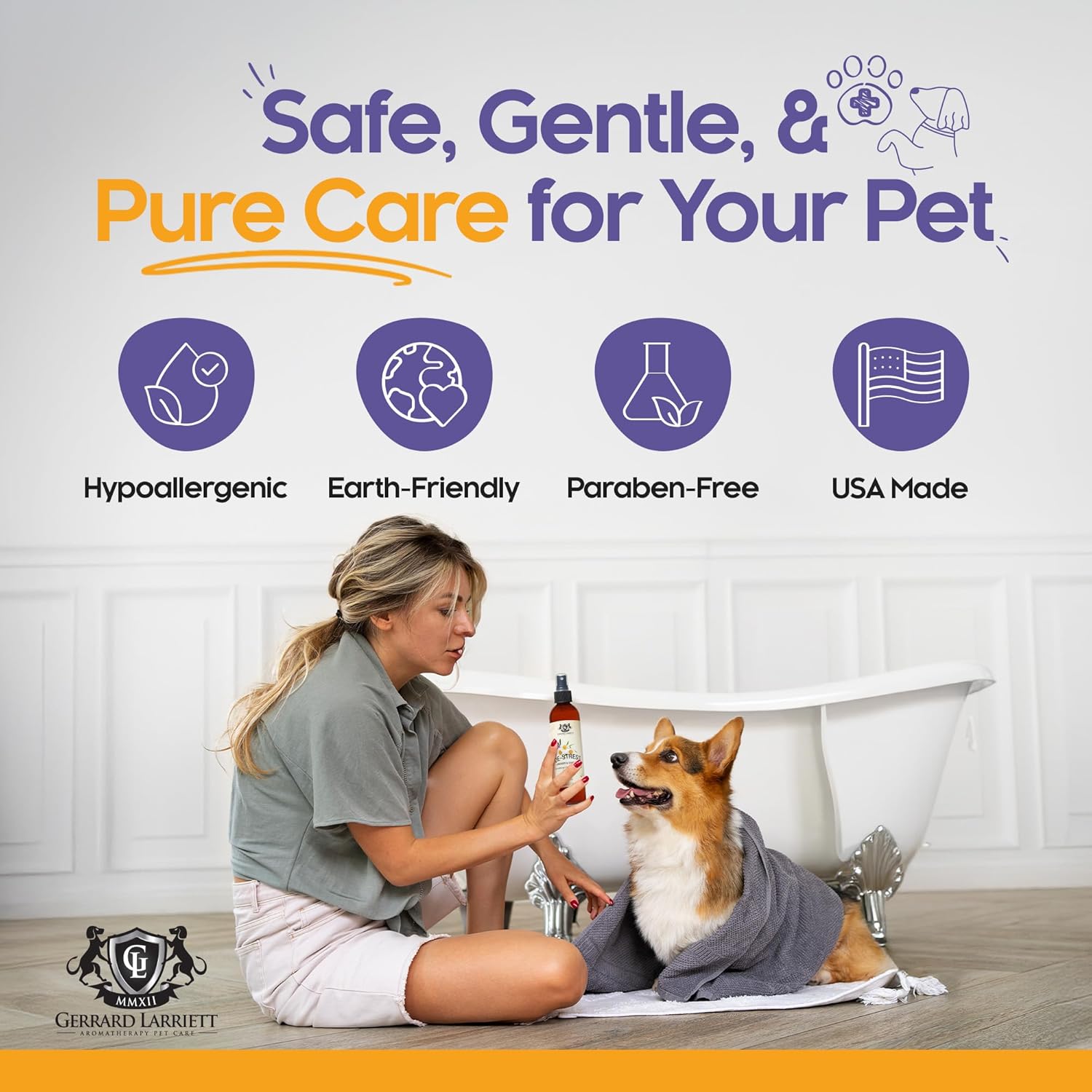 Dog Perfume Spray Long Lasting Chamomile & Lavender 8 Fl Oz, Dog Cologne Spray Long Lasting for Groomers, Calming Deodorizer Perfume for Dogs, Pet Puppy Deodorizing Fragrance by Gerrard Larriett - Image 5