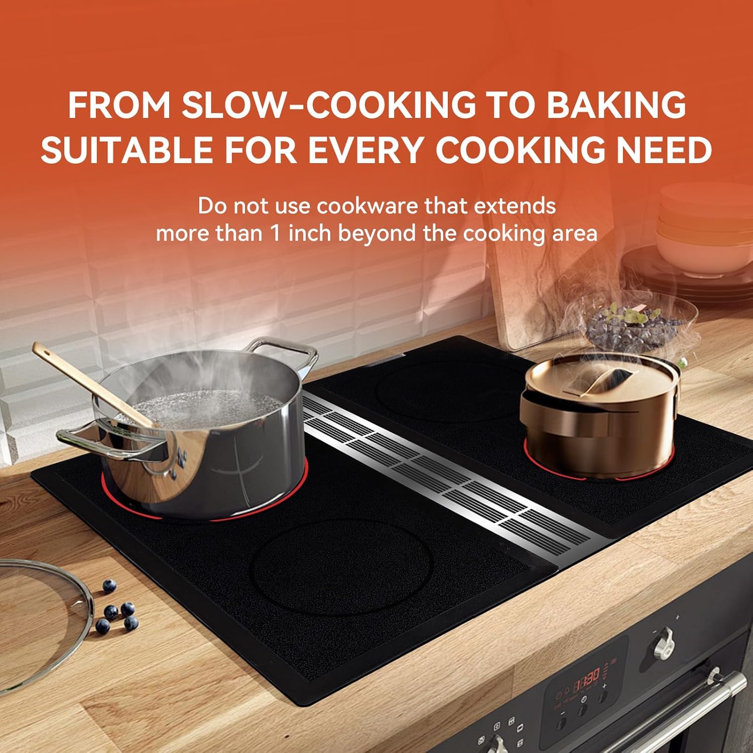 A122B Electric Slide-in Ranges, with Ceran glass-ceramic surface, Compatible with Jenn-Air Designer Series cook-tops and ranges, Black, similar to JEA8120ADB - Image 7