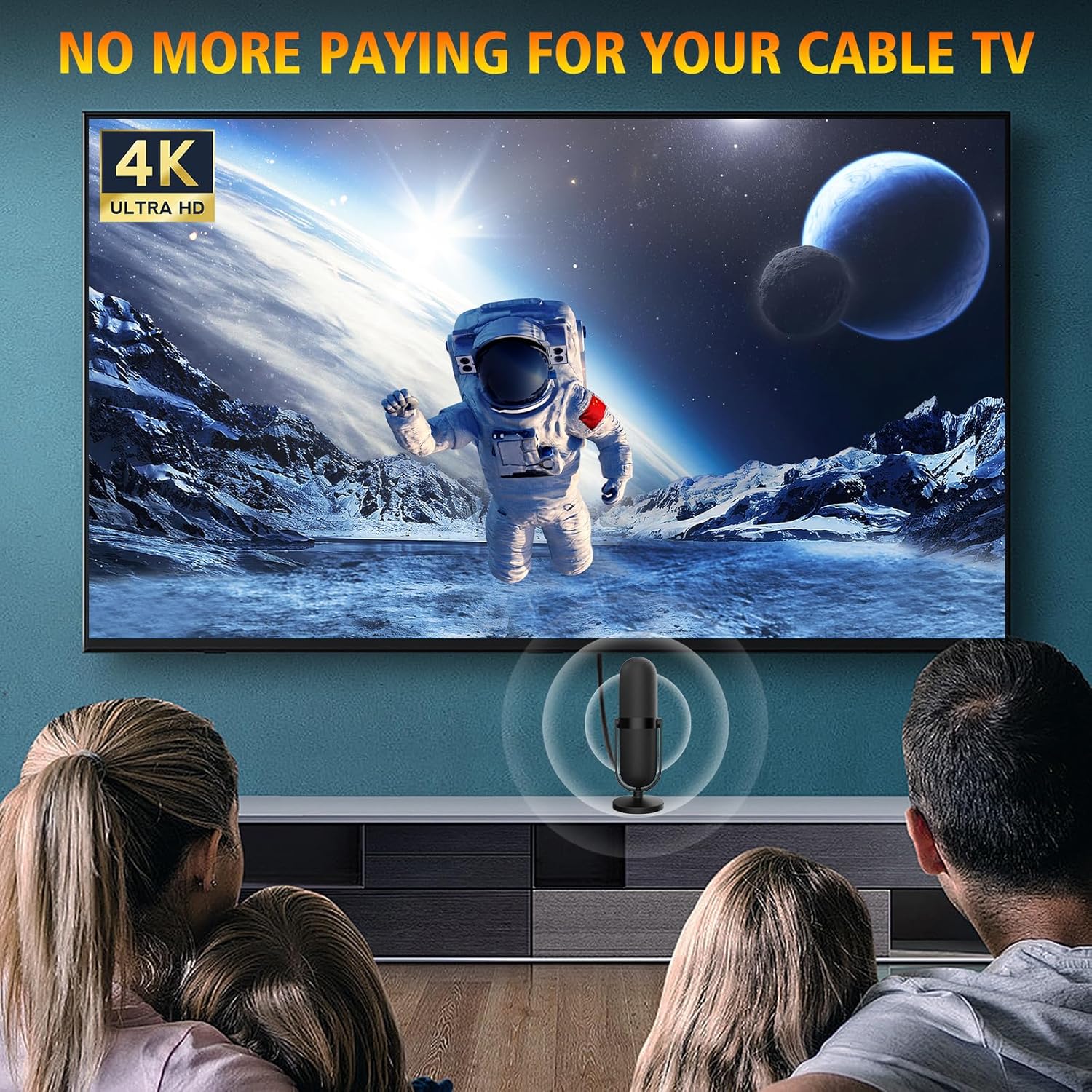 2026 TV Antenna for Local Channels,Antenna for Smart with 360° Signal Booster Reception,Digital Antenna 1900+ Miles Range Support 8K 4K 1080p Televisions,Strongest HD TV Antenna Indoor-25ft Coax Cable - Image 3