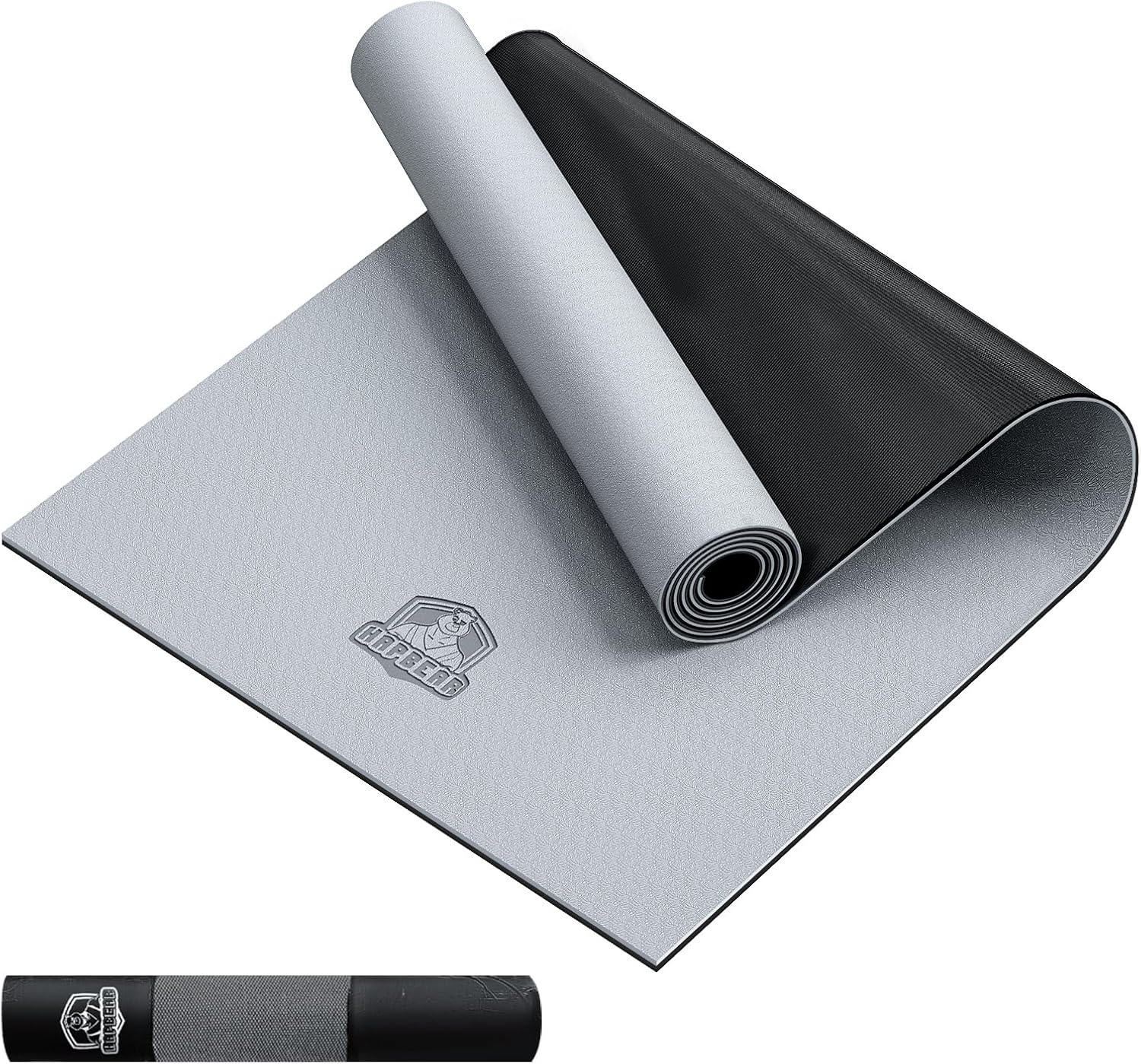 HAPBEAR Large Yoga Mat - 72"x36"x6mm (1/4 inch), Extra Wide Non-Slip Exercise Mat for Home Workout, Yoga, Pilates & Stretching, Durable & Eco-Friendly, Includes Bonus Resistance Bands & Carry Bag