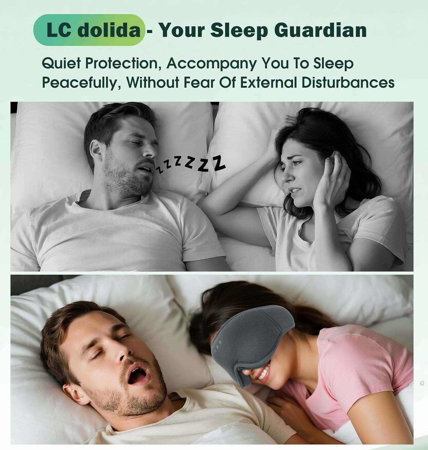 Sleep Mask with Headphones Bluetooth 5.4,LC-dolida 2025 New 3D Bluetooth Sleep Mask Headphones with Soft Bamboo Cotton for Side Sleepers Women Men, Sustainable Luxury for Better Sleep - Image 7