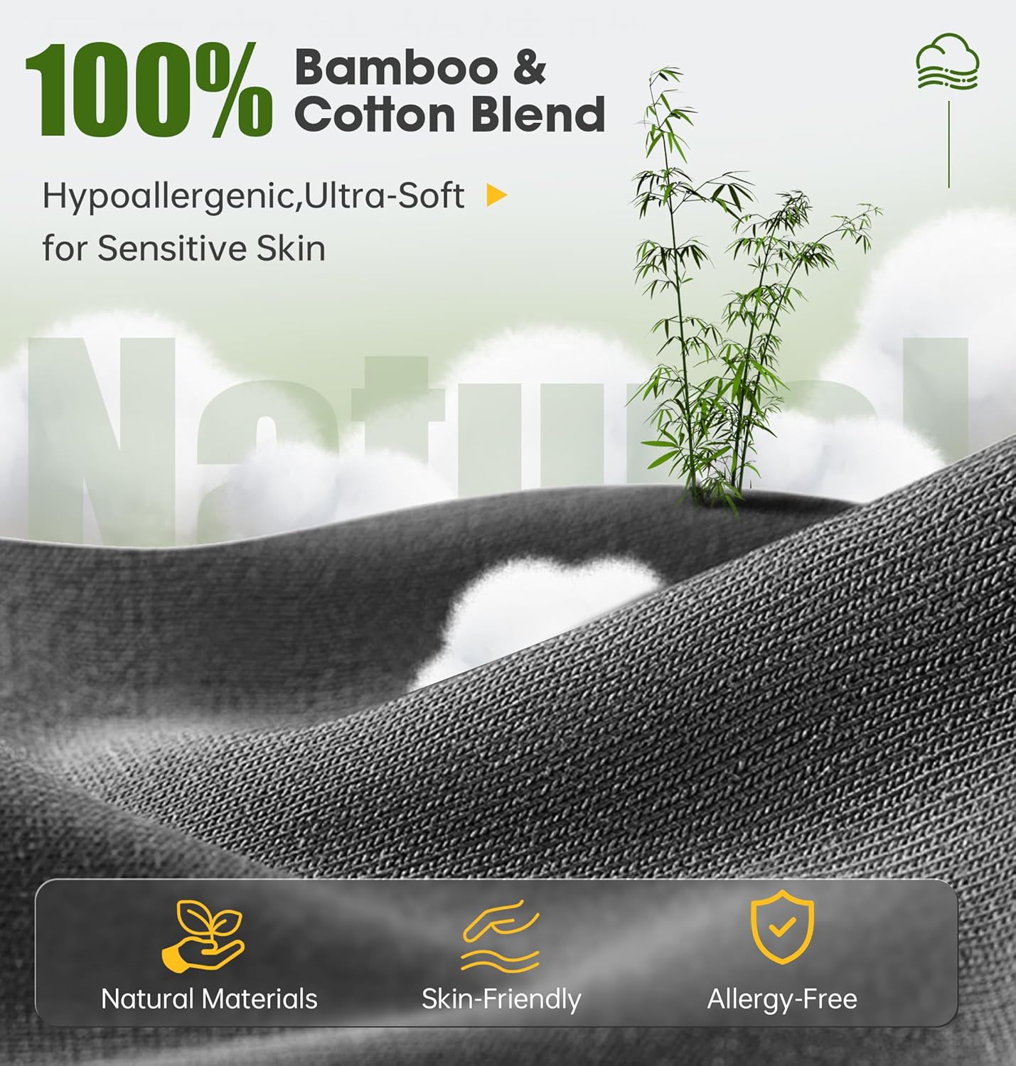 BambooCotton 3D Bluetooth Sleep Mask, LC-dolida 2025 New Sleep Headphones, Wireless Comfort, Sustainable Luxury for Better Sleep - Image 2