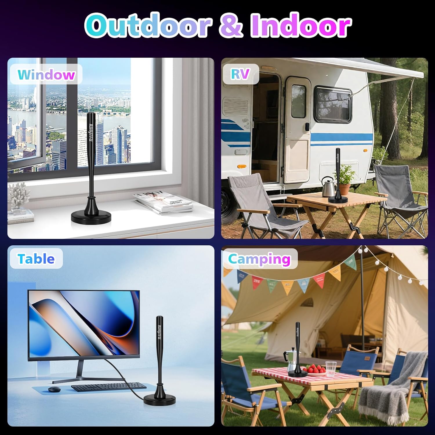 2025 Upgrade Antenna for Smart TV, Digital TV Antenna Indoor for Long Range Reception, HD Digital Antennas with Signal Booster for Local Channels, Supports 4K 1080P - Image 7