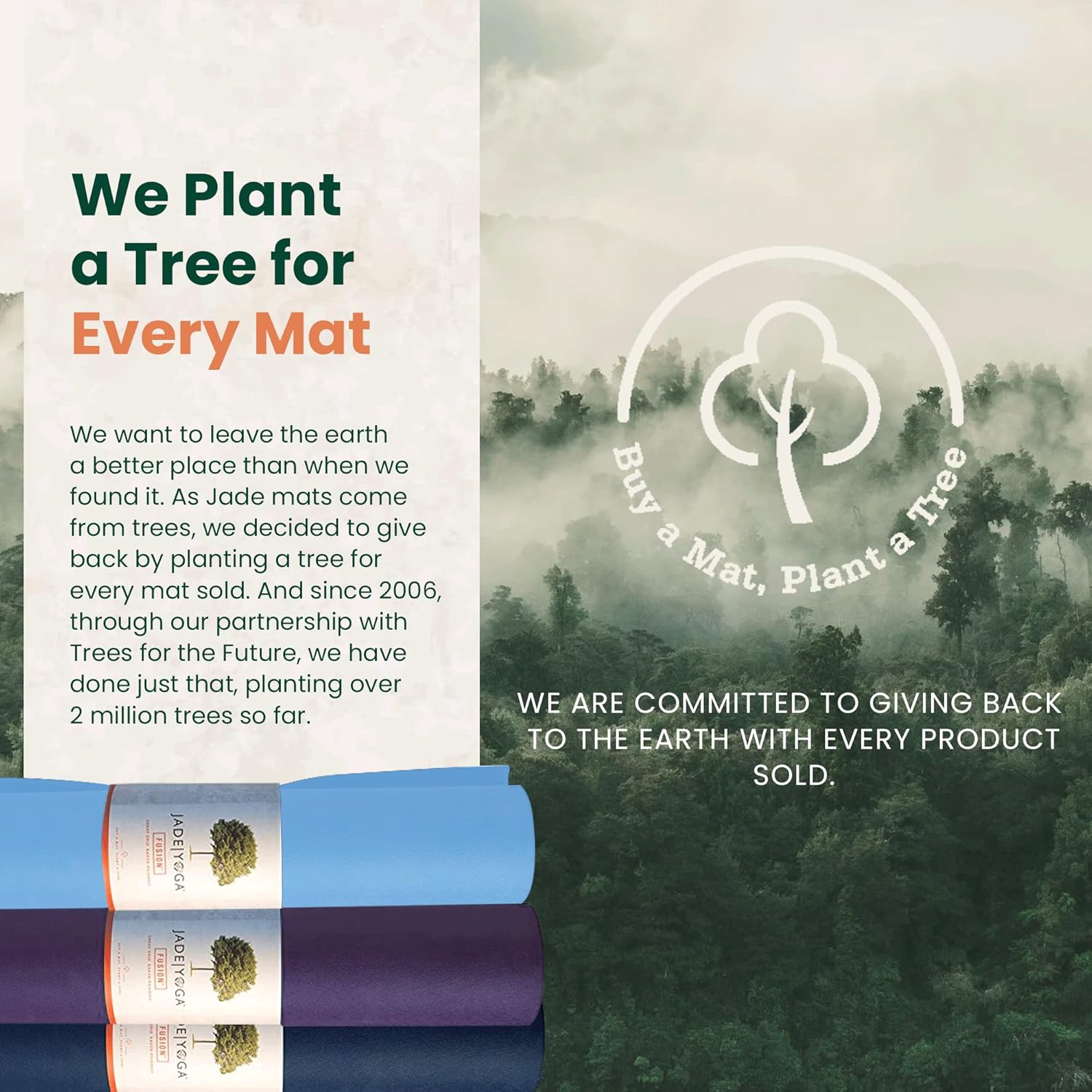 Jade Fusion Yoga Mat, Luxurious Comfort & Sturdy Workout Mats for Home Gym, 68" and 74" Yoga Mat Thick, Non-Slip Workout Mat with Extra Strong Grip, US Made Yoga Mats - Image 8