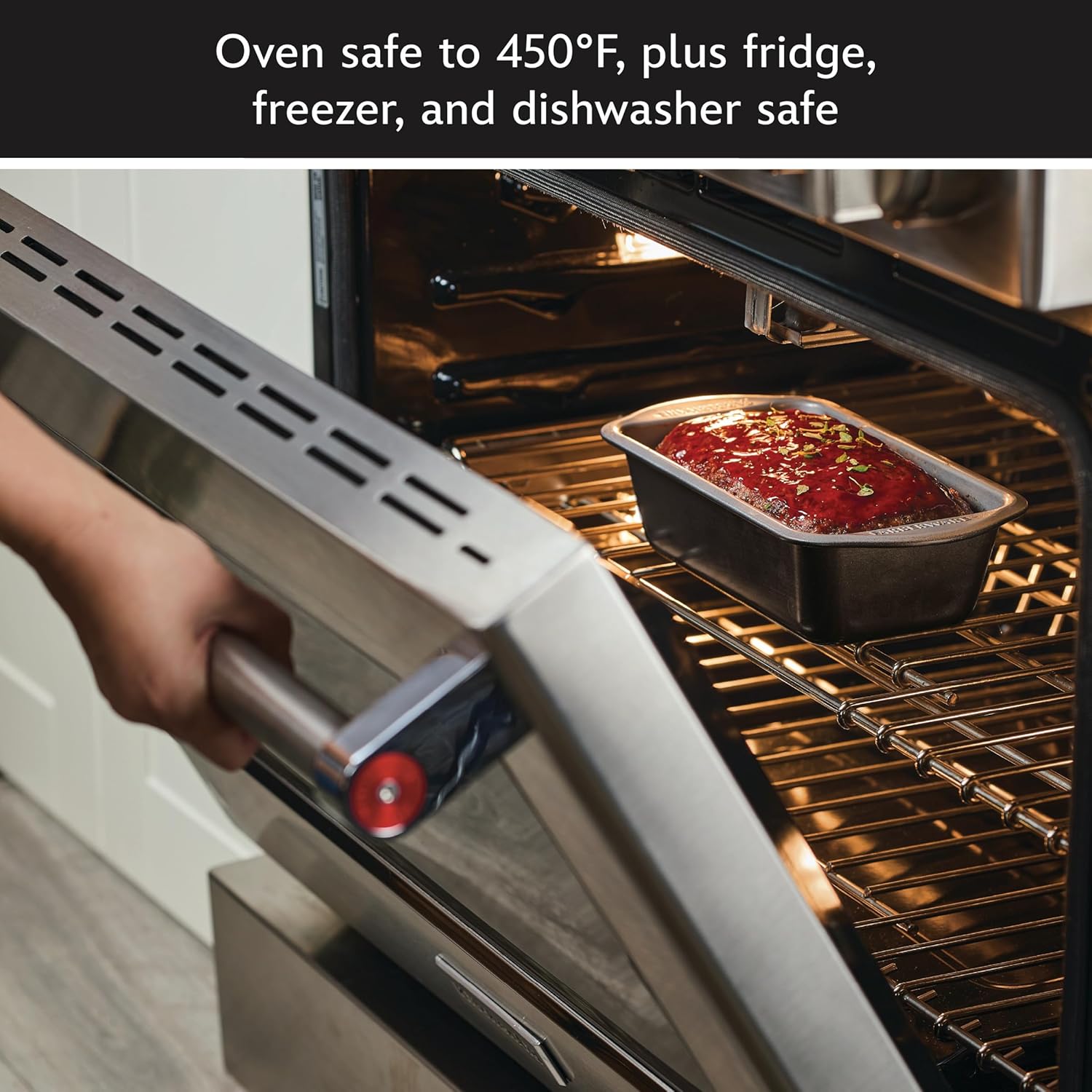 Farberware Disney Bake with Mickey Mouse Nonstick Bakeware Set/Baking Pans with Disney Home Oven Mitts, Cookie Pans, Muffin/Cupcake and Loaf Pan, 6 Piece - Black - Image 7