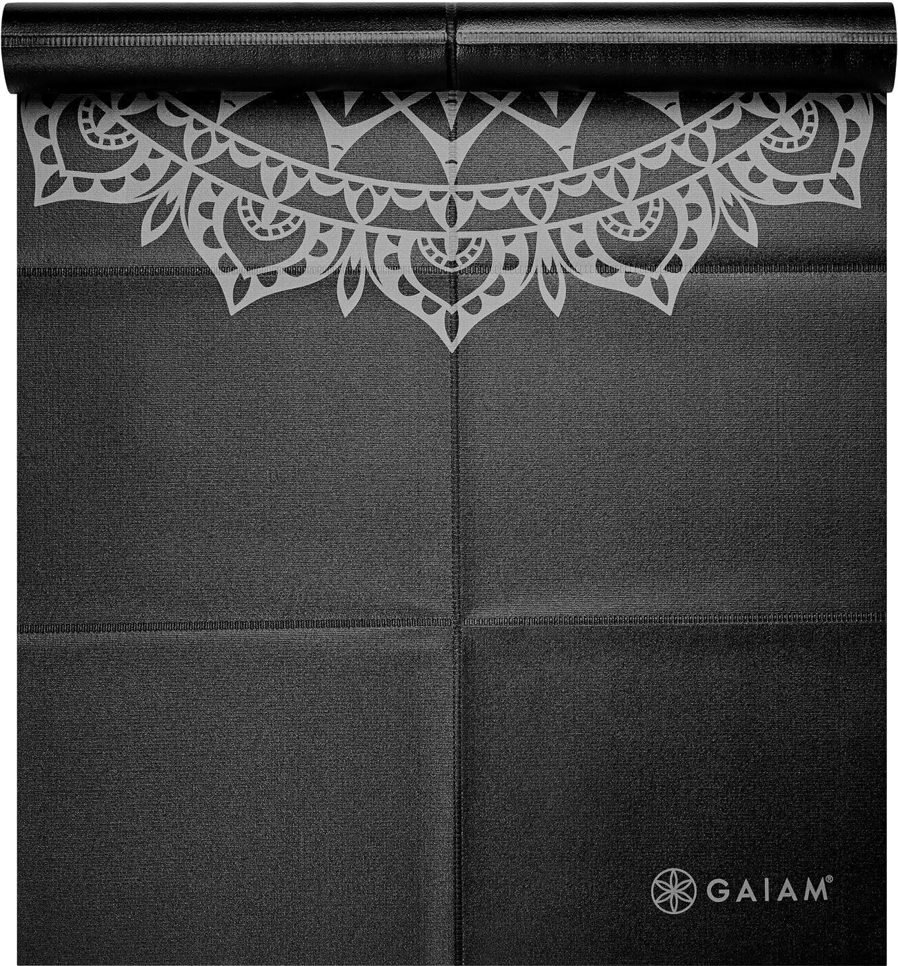 Gaiam Yoga Mat Folding Travel Fitness & Exercise Mat | Foldable Yoga Mat for All Types of Yoga, Pilates & Floor Workouts, Midnight Marrakesh, 2mm - Image 3