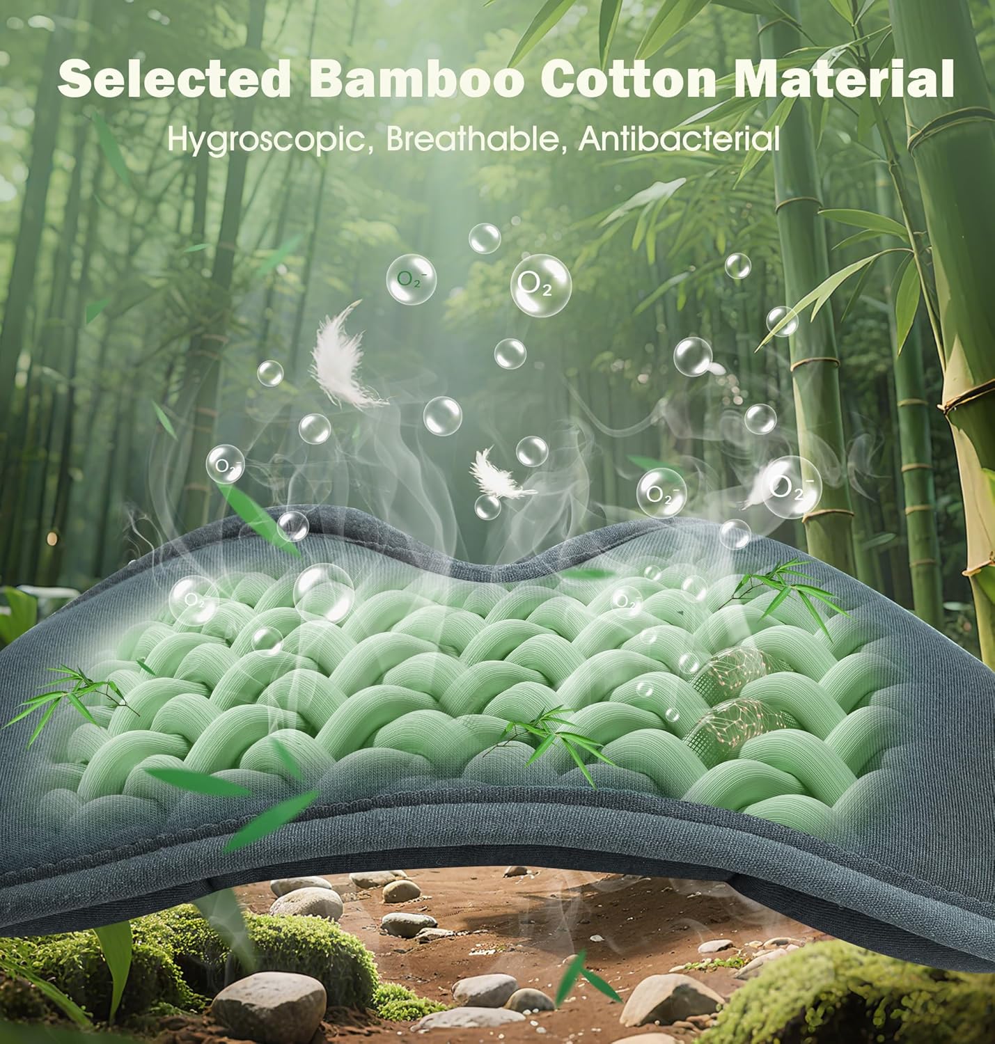 Sleep Mask with Headphones Bluetooth 5.4,LC-dolida 2025 New 3D Bluetooth Sleep Mask Headphones with Soft Bamboo Cotton for Side Sleepers Women Men, Sustainable Luxury for Better Sleep - Image 2