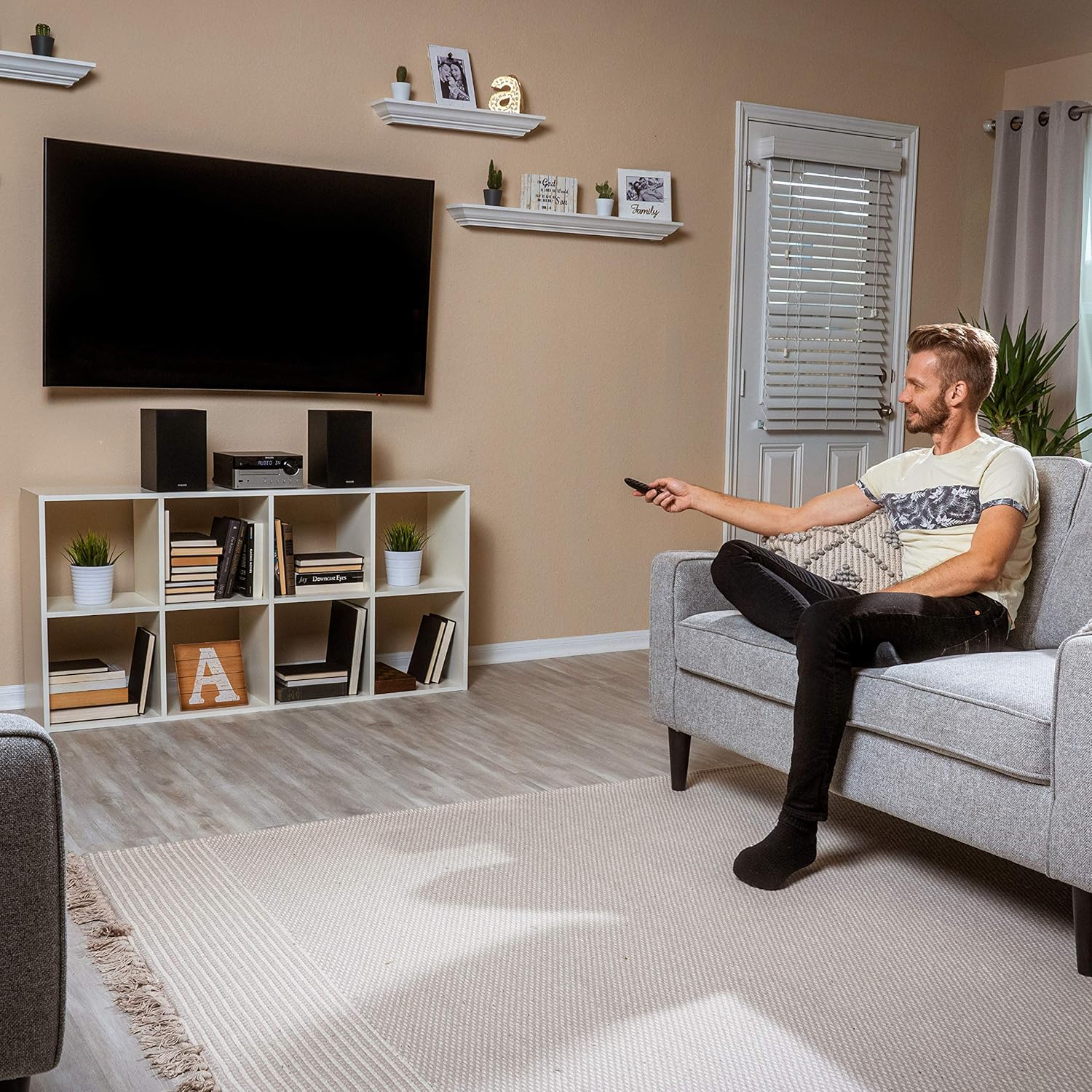 PHILIPS Bluetooth Stereo System for Home with CD Player, MP3, USB, Audio in, FM Radio, Bass Reflex Speaker, 60W, Remote Control Included - Image 4