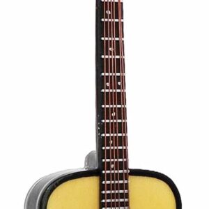 5.15″ Wooden String Miniature Guitar Hanging Ornament Mini Musical Instrument Replica Music Birthday Gifts Holiday Tree Home Decoration Display Ornament Model (5.15″ Acoustic Guitar)