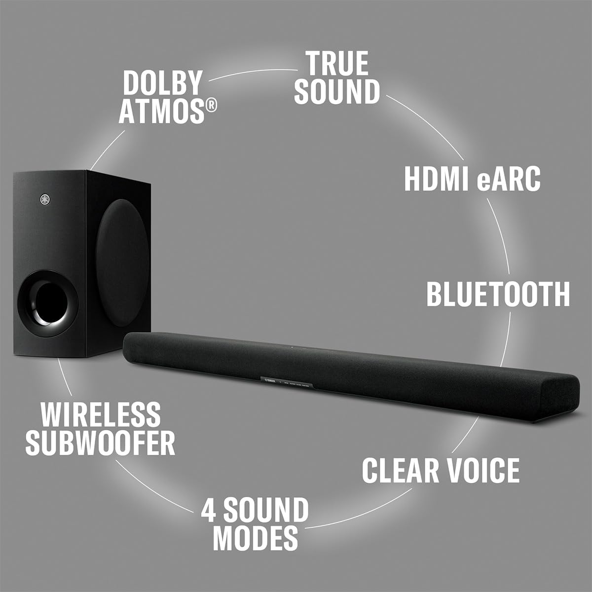 YAMAHA SR-B40A Dolby Atmos Sound Bar with Wireless Subwoofer (Black) - Image 5