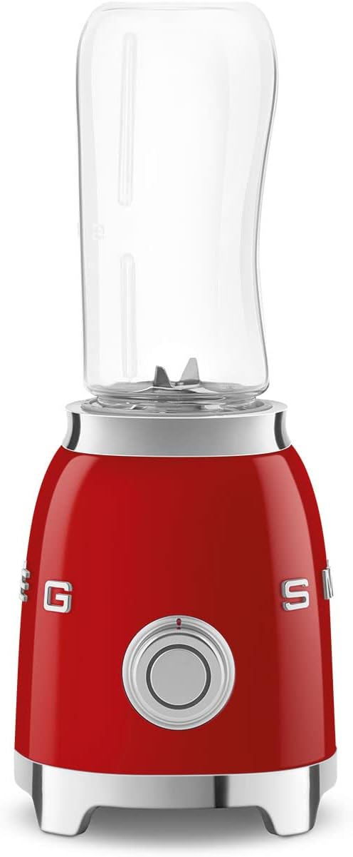 SMEG 50's Retro Style Personal Blender with Backlit Knob and Two 600 ML BPA Free bottles PBF01RDUS Red - Image 4