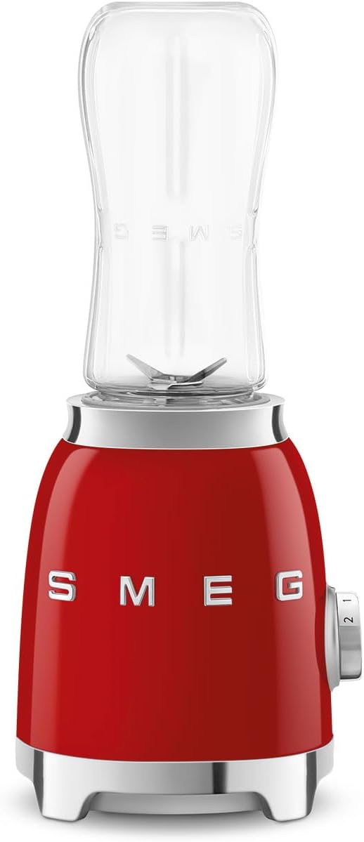 SMEG 50's Retro Style Personal Blender with Backlit Knob and Two 600 ML BPA Free bottles PBF01RDUS Red - Image 3