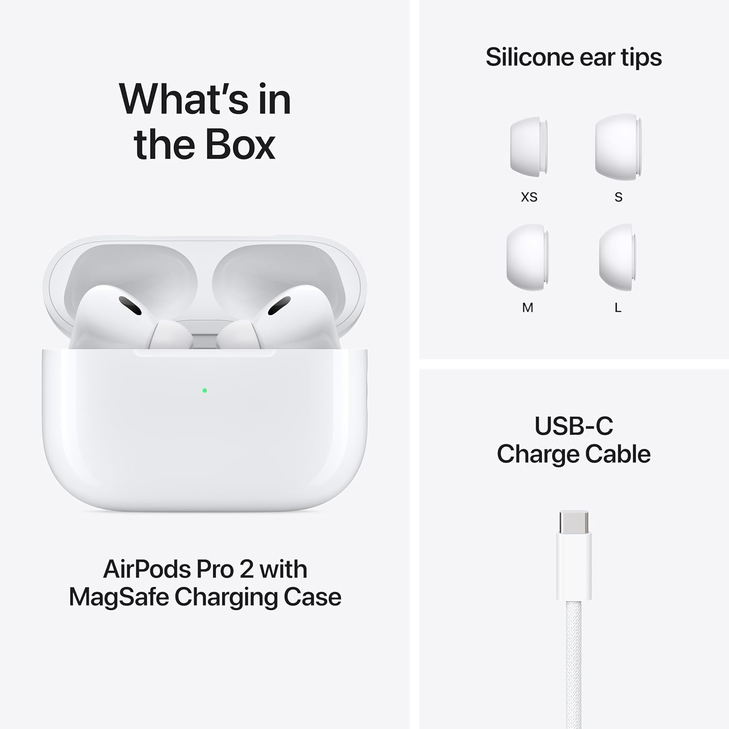 Apple AirPods Pro 2 Wireless Earbuds, Active Noise Cancellation, Hearing Aid Feature, Bluetooth Headphones, Transparency, Personalized Spatial Audio, High-Fidelity Sound, H2 Chip, USB-C Charging - Image 7