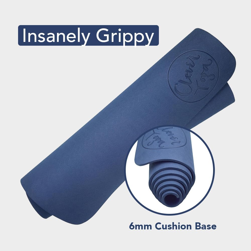 Premium Clever Yoga Mat - Extra Long Yoga Mat Suitable For All Yoga Types - Workout Mat For Home Or On The Go - Includes Our Perfect Fit Mat Bag - Image 4