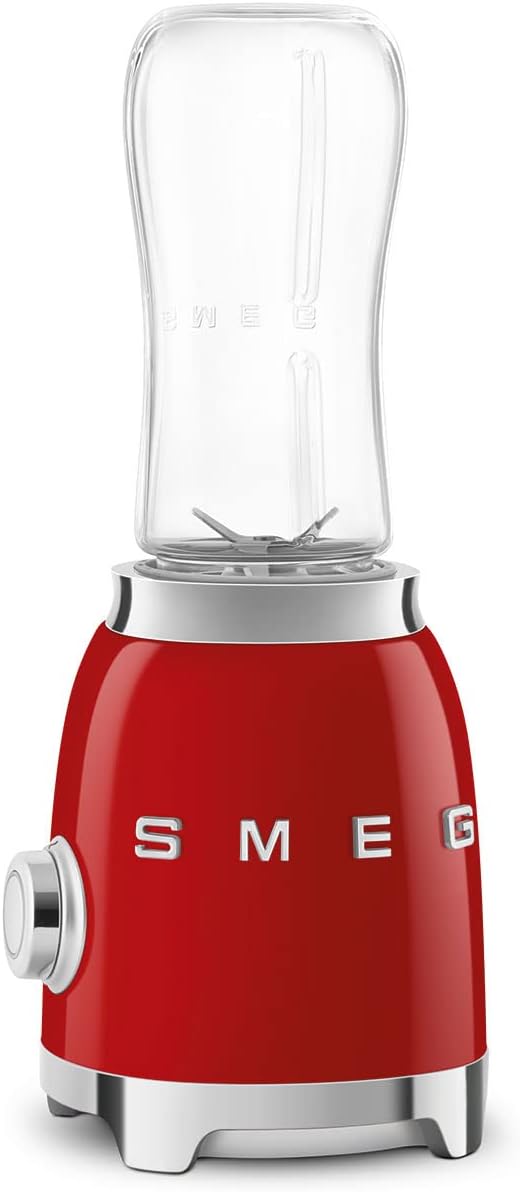 SMEG 50's Retro Style Personal Blender with Backlit Knob and Two 600 ML BPA Free bottles PBF01RDUS Red - Image 2