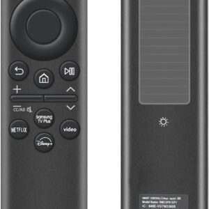 Rechargeable Voice Remote for Samsung Smart TVs, Replacement for 2021–2025 Samsung TV Remote Control with Solar Charging and Voice Search. 2-Year Warranty.