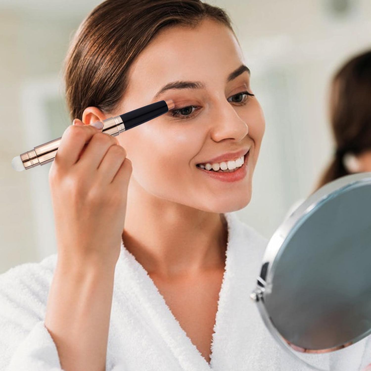 Eyeshadow Stick Eye Shadow Pencil Eye Makeup Cream Shimmer Glitter Smooth Eye Shadow Sticks Nude Matte Korea Palette Primer Crayon Liquid Highlighter Natural Waterproof Long Lasting 02 - Image 5