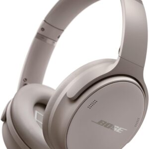Bose QuietComfort Headphones – Wireless Bluetooth Headphones, Active Over Ear Noise Cancelling and Mic, USB-C Charging, Deep Bass, Up to 24 Hours of Playtime, Sandstone
