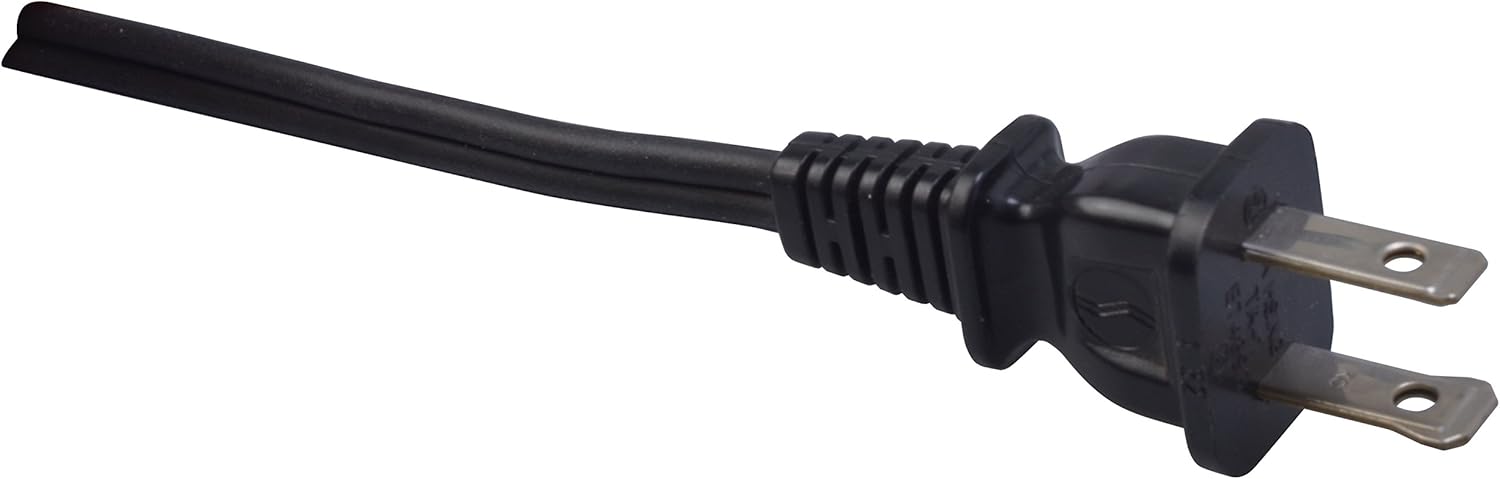 Southwire Appliance Cord with Mini Plug - Designed for Countertop Kitchen Appliances - Polarized Slotted Connectors - Black - 2 Foot - HPN 18/2 Replacement Extension - Image 3