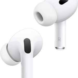 Apple AirPods Pro 2 Wireless Earbuds, Active Noise Cancellation, Hearing Aid Feature, Bluetooth Headphones, Transparency, Personalized Spatial Audio, High-Fidelity Sound, H2 Chip, USB-C Charging