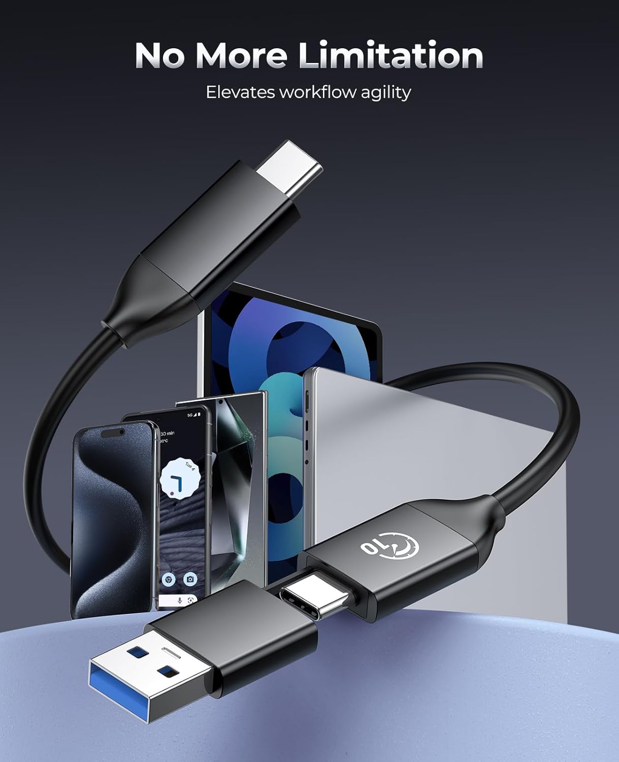 ORICO 4TB External SSD with 2 in 1 USB C Cable, Portable Solid State Drive USB 3.2 Gen 1 Up to 460MB/s, Dust and Drop Resistance, Reliable Storage for USB-C Smartphone, PC, Tablet, Labtop - M25PRO - Image 7