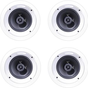 Klipsch R-1650-C in-Ceiling Speaker – White (4-Pack) Compact, Easy to Install, Durable