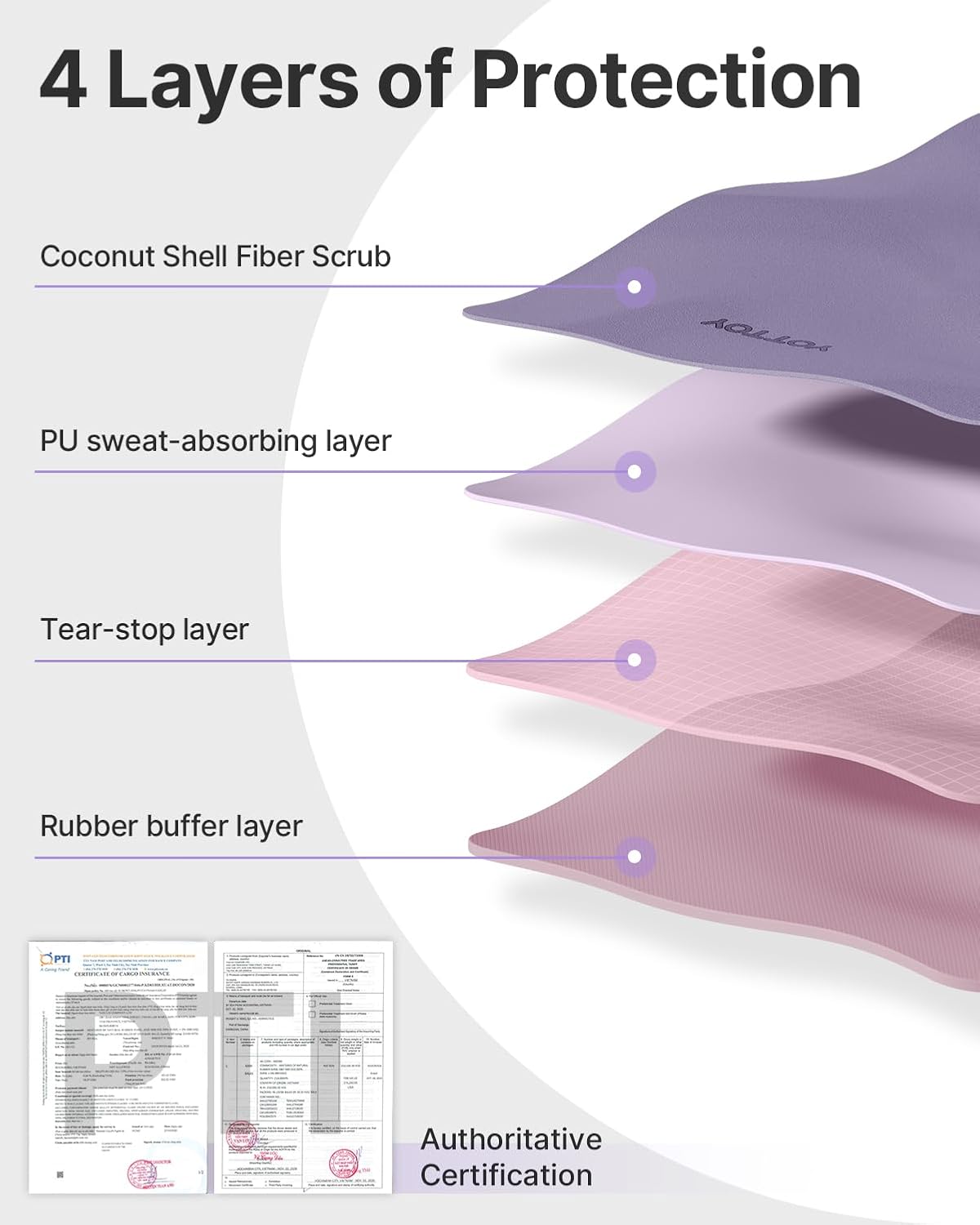 YOTTOY Yoga Mat,Non-Slip Hot Yoga Mat with Anti-Tear Design and Friendly Natural Rubber Mat with Strap and Bag - Image 4