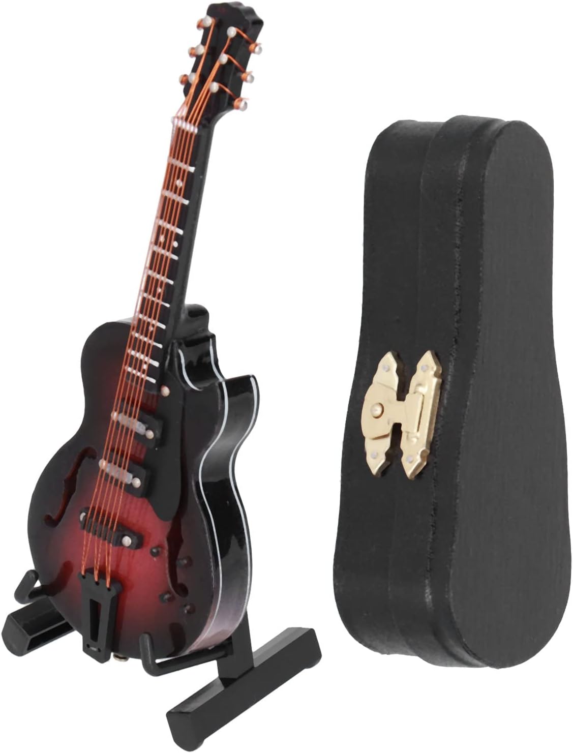 Guitar Model Mini Exquisite Musical Instrument Decorative Handicraft Ornament Mini Musical Instrument Ornaments Gifts Musical Instrument Gift Desktop Simulation for Home Office Decoration